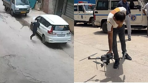 The accused managed to escape into a nearby multi-storey under-construction building. Drones were deployed to scan different floors and inaccessible areas
