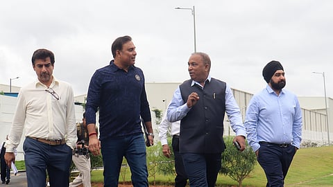 BCCI president Mithun Manhas (R), secretary Devajit Saikia, CoE head VVS Laxman and joint secretary Prabhtej Singh Bhatia 