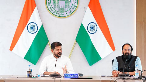 Irrigation Minister N. Uttam Kumar Reddy with CM Revanth Reddy.