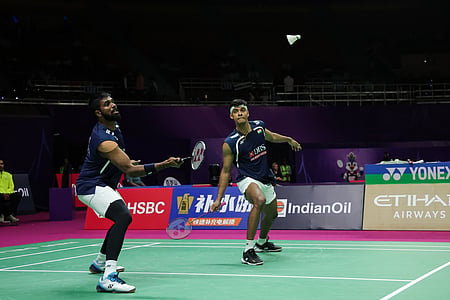 Satwiksairaj Rankireddy (L) and Chirag Shetty got the only win for India on Wednesday