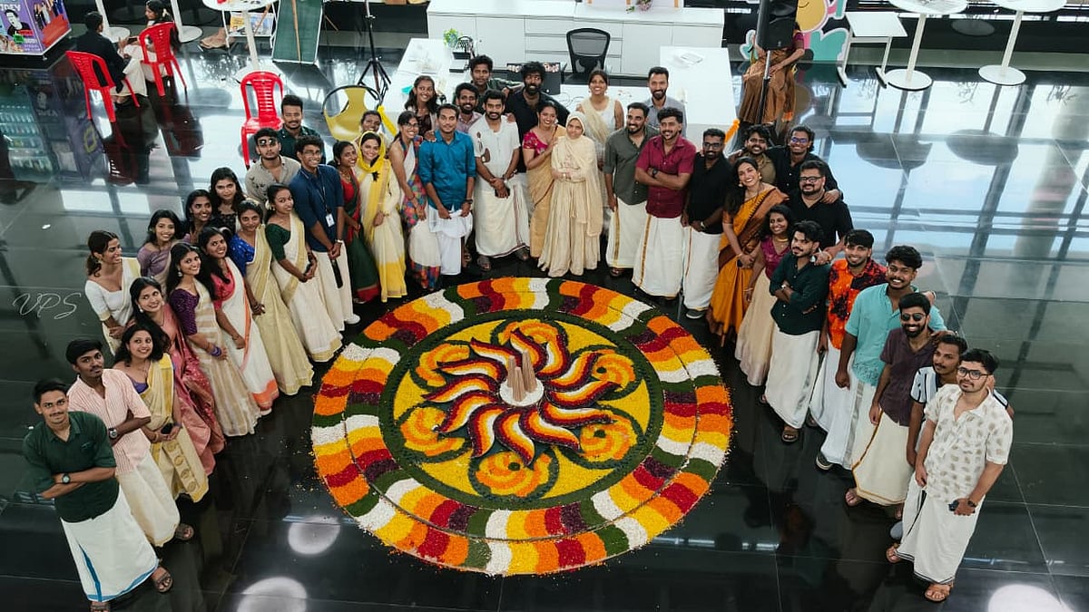 A mechanical pookalam this Onam at Kalamaserry, one that moves and changes patterns
