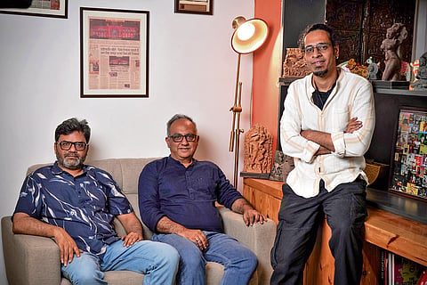 (From left) Hitesh Kumar, Ajay Arora, Hemkant Tripathi
