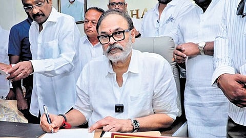 Konidela Nagababu assumes charge as the Chairman of the AP Green Society on Friday I express