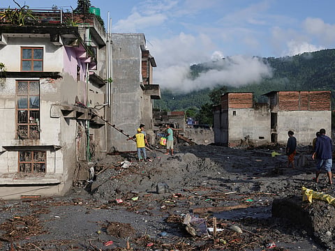  The death toll due to the devastating flash floods in Nepal rose to 1,344 on Saturday . 