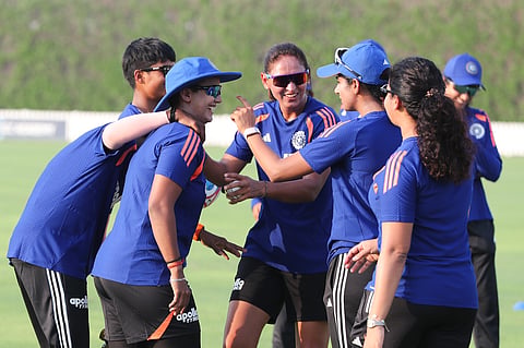 India women during training ahead of their first match