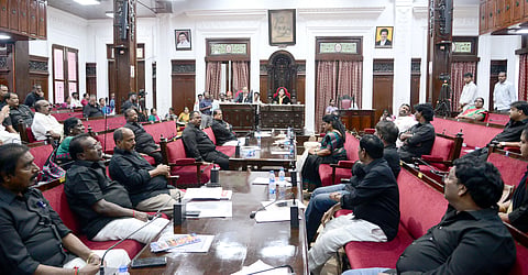 The GCC held its council meeting headed by Mayor R Priya at Ripon building.