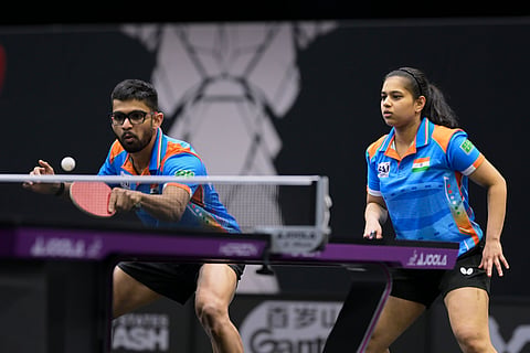 Diya Chitale (R) and Manush Shah are currently ranked World No 8 as a mixed doubles pair