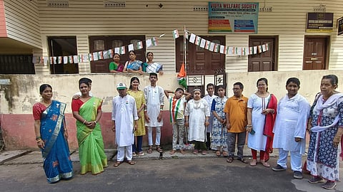 Students and faculty members of the school in Agartala celebrate the Independence Day with much enthusiasm, displaying the Tricolour.