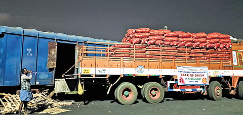 The 24-wagon train arrived at the Tondiarpet goods shed on Monday 