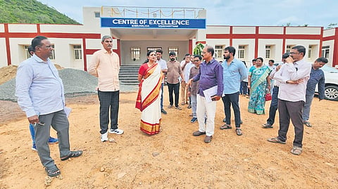 Secretary of the Andhra Pradesh  Tribal Welfare Residential Educational Institution Society, M Gauthami, visits CoE at Marikavalasa in Visakhapatnam.