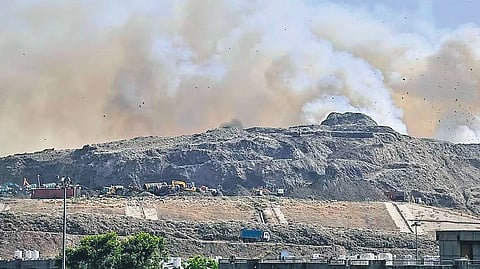 Around 2.16 crore metric tonnes of soild waste processed from three landfill sites in Delhi.