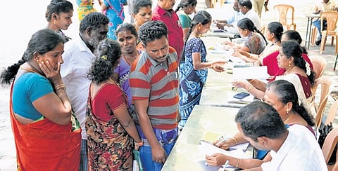 Investors cheated in the FQl cryptocurrency scam continue to lodge complaints in a special camp organised at the district collectorate in Madurai on Monday