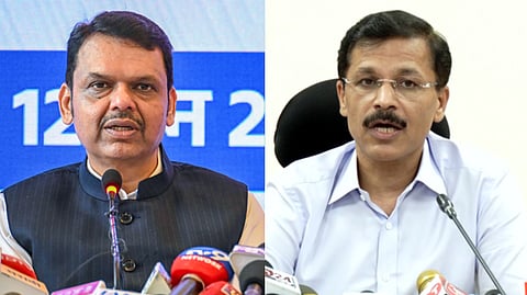 (L-R) Maharashtra Chief Minister Devendra Fadnavis and FDA Commissioner Tukaram Mundhe.