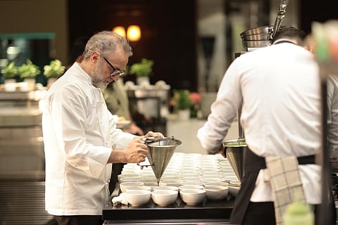 Chef Massimo Bottura during his pop-up at The Leela Palace, Delhi
