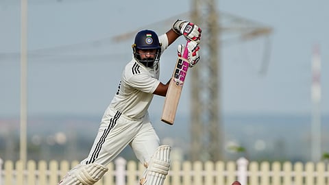 Narayan Jagadeesan in action during the Duleep Trophy 