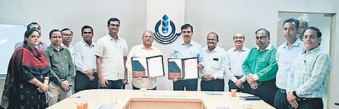 Officials during the MoU-signing ceremony on Wednesday 