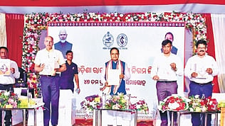 Minister Krushna Chandra Patra speaking at the function 