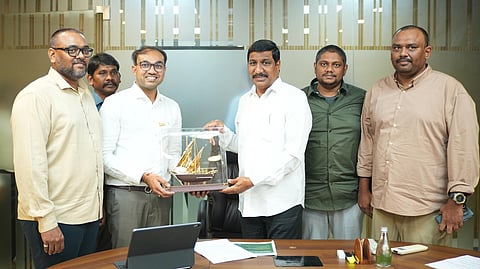 A delegation of Sri Kshetra Logistics met R&B Minister BC Janardhan Reddy.