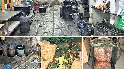 The inspection by Department of Food Safety and Drug Administration officials unearthed gross violations of safety and hygiene standards, including improper storage of meat and veggies, at the Chairman’s Club in Sahakaranagar 