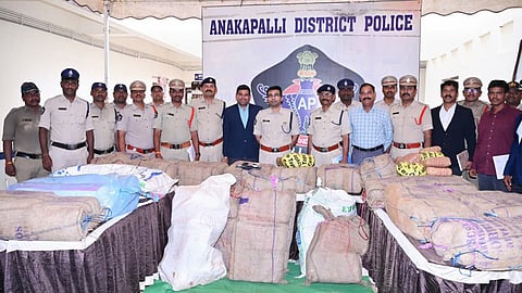 Anakapalli Rural Police arrested three people and seized 600 kg of ganja worth around Rs 3 crore.