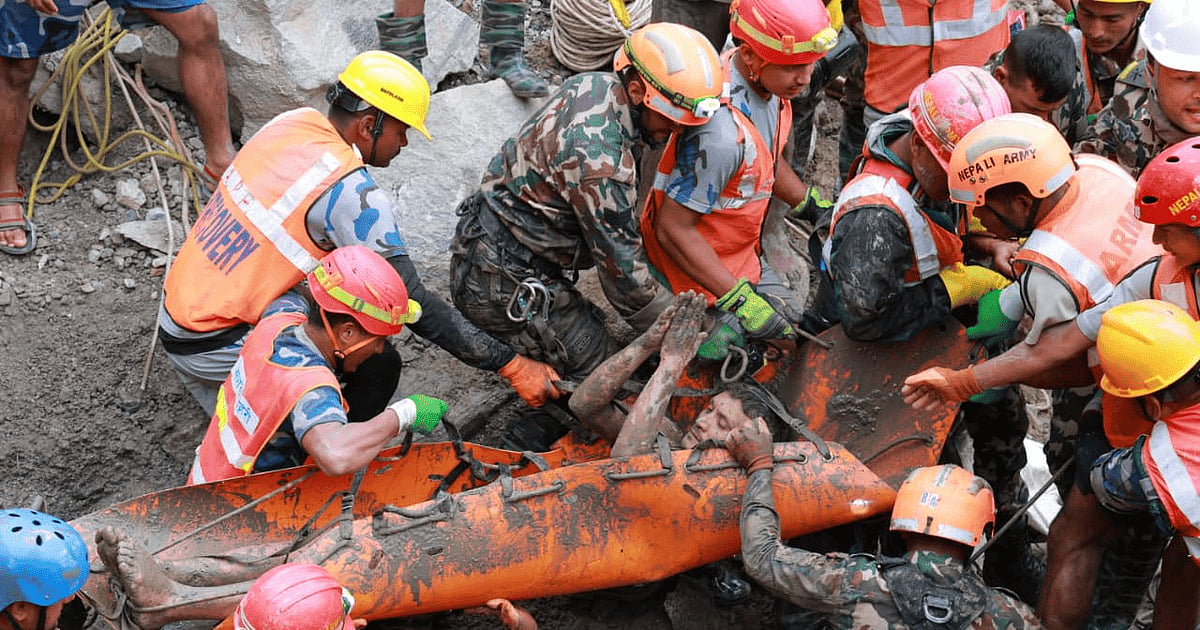 Nine days after devastating Nepal floods, two workers rescued alive from Trishuli-3A tunnel