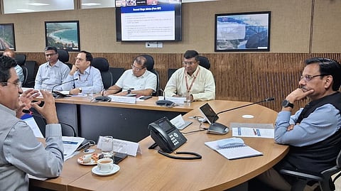 SCoR General Manager Sandeep Mathur addresses the vigilance seminar in Visakhapatnam on Thursday.