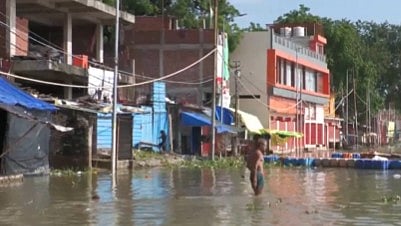 Water level in Ganga breaches 'highest flood mark' at Patna's Gandhi Ghat amid heavy rainfall
