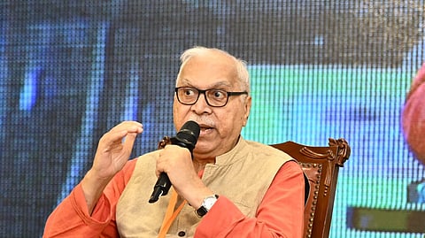 Former Chief Election Commissioner S Y Quraishi speaking at the 14th edition of the Odisha Literary Festival