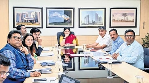 IDCO chairperson Usha Padhee and others.