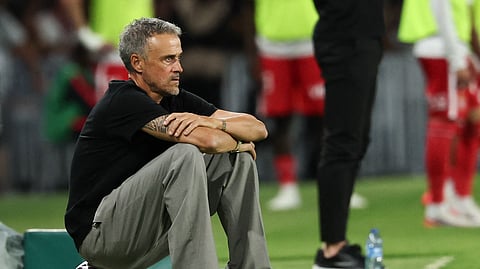 Paris Saint-Germain's Spanish head coach Luis Enrique