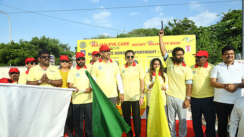 The Rotary Rajan Eye Bank Eye Donation Awareness Rally urges the public to gift sight
