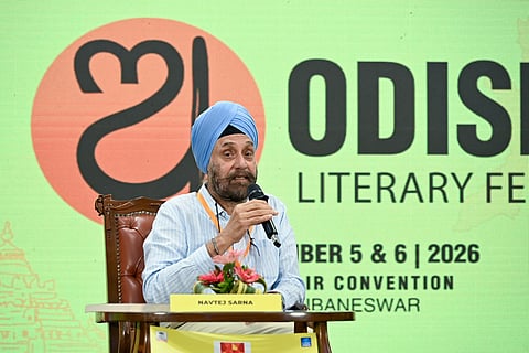 Navtej Sarna, Author and Former Ambassador of India to the United States in conversation with Kaveree Bamzai, Senior Journalist during the session The Art of Diplomacy: Writing Different Worlds at OLF in Bhubaneswar on Saturday.