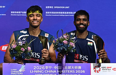 Chirag Shetty and Satwiksairaj Rankireddy rejoice after their title win