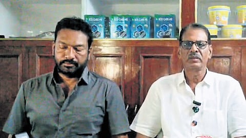 Aqua Farmers’ Association leaders addressing the media on Sunday 