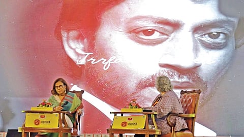 Sutapa Sikdar and Kaveree Bamzai during the session on Irrfan Khan