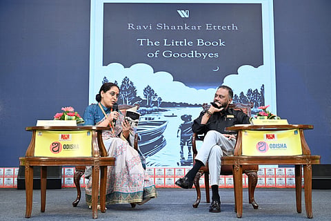 Author and Journalist, in conversation with Lipika Bhushan, Consultant and Author, about his new book, 'The Little Book of Goodbyes' at OLF2026