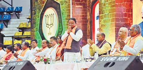 CM Majhi at the BJP Executive Committee meet in Cuttack 