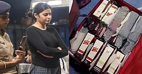 Investigators said this was Neha's first arrest, but claimed her family had a history of involvement in the illegal liquor trade. 