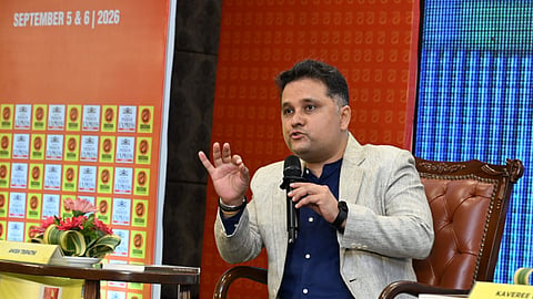 Author Amish Tripathi speaking at Odisha Literary Festival 