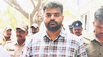 Prajwal Revanna arrives at a court in Bengaluru on Tuesday
