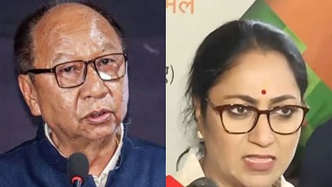 Manipur CM Yumnam Khemchand Singh (left) requested Delhi CM Rekha Gupta to ensure the arrest of all perpetrators and conspirators without delay and prosecution to the “fullest extent of the law.”