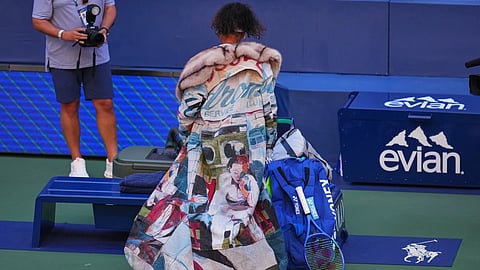 Naomi Osaka, of Japan, arrives for a match against Elena Rybakina, of Kazakhstan, during the fourth round of the U.S. Open tennis championships, Monday, Sept. 7, 2026, in New York. 