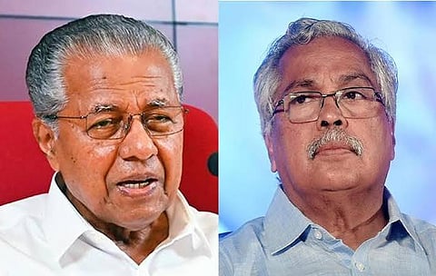 Leader of Opposition Pinarayi Vijayan and CPI state secretary Binoy Viswam