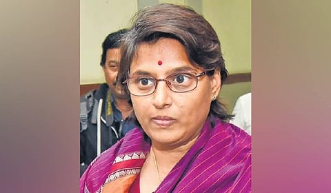 Telangana Congress MLA N Padmavathi Reddy.
