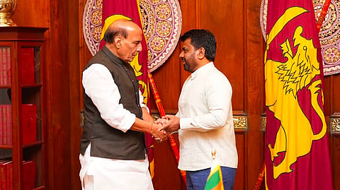 Union Defence Minister Rajnath Singh meets Sri Lanka President Anura Kumara Dissanayake in Colombo on Wednesday, Sep 09, 2026.