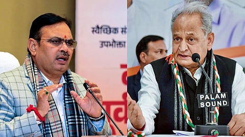 Chief Minister Bhajan Lal Sharma, Former Chief Minister Ashok Gehlot.