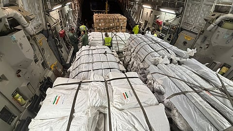 The latest consignment is part of India's ongoing humanitarian assistance to Nepal following the floods that struck the Himalayan nation on August 26.