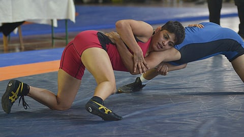 Antim Panghal (L), who won a bronze in the previous edition, will be a strong medal contender in Japan 