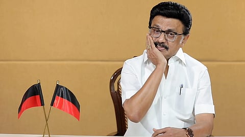 In this screengrab from a video posted on Sept. 10, 2026, DMK chief and former Tamil Nadu chief minister MK Stalin speaks in a video message released on social media. 