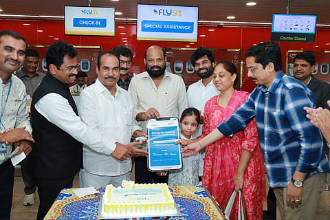 Gannavaram MLA Yarlagadda Venkata Rao and VGA Airport Director M. Lakshmi Kantha Reddy attended the launch along with airline and airport officials.
